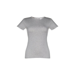 Women's fitted cotton T-shirt, 150 g/m2, THC Sofia grey colour first view