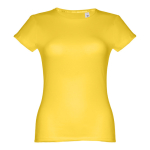 Women's fitted cotton T-shirt, 150 g/m2, THC Sofia yellow colour