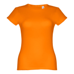 Women's fitted cotton T-shirt, 150 g/m2, THC Sofia orange colour