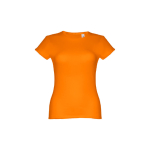 Women's fitted cotton T-shirt, 150 g/m2, THC Sofia orange colour first view