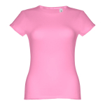 Women's fitted cotton T-shirt, 150 g/m2, THC Sofia pink colour