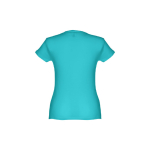 Women's fitted cotton T-shirt, 150 g/m2, THC Sofia turquoise colour second view