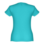 Women's fitted cotton T-shirt, 150 g/m2, THC Sofia turquoise colour