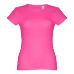 Women's fitted cotton T-shirt, 150 g/m2, THC Sofia fuchsia colour