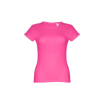 Women's fitted cotton T-shirt, 150 g/m2, THC Sofia fuchsia colour first view