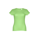 Women's fitted cotton T-shirt, 150 g/m2, THC Sofia light-green colour first view