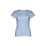 Women's fitted cotton T-shirt, 150 g/m2, THC Sofia light blue colour first view