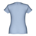 Women's fitted cotton T-shirt, 150 g/m2, THC Sofia light blue colour