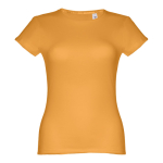 Women's fitted cotton T-shirt, 150 g/m2, THC Sofia dark yellow colour