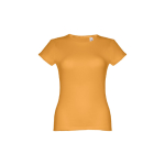 Women's fitted cotton T-shirt, 150 g/m2, THC Sofia dark yellow colour first view