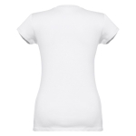 Women's fitted V-neck T-shirt, 150 g/m2, THC Athens white colour