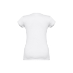 Women's fitted V-neck T-shirt, 150 g/m2, THC Athens white colour second view