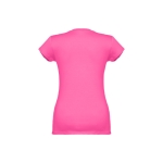 Women's fitted V-neck T-shirt, 150 g/m2, THC Athens fuchsia colour second view