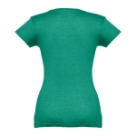 Women's fitted V-neck T-shirt, 150 g/m2, THC Athens marbled green colour