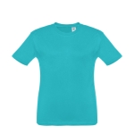 Children's cotton t-shirt, 150 g/m2, THC Quito turquoise colour