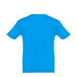 Children's cotton t-shirt, 150 g/m2, THC Quito cyan blue colour