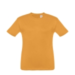 Children's cotton t-shirt, 150 g/m2, THC Quito dark yellow colour