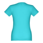 Women's fitted cotton T-shirt, 190 g/m2, THC Ankara turquoise colour