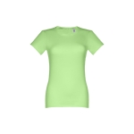 Women's fitted cotton T-shirt, 190 g/m2, THC Ankara light-green colour first view