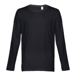 Unisex long-sleeved cotton shirt, 150 g/m2 black colour