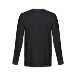 Unisex long-sleeved cotton shirt, 150 g/m2 black colour second view