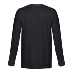 Unisex long-sleeved cotton shirt, 150 g/m2 black colour