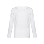 Unisex long-sleeved cotton shirt, 150 g/m2 white colour first view