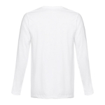 Unisex long-sleeved cotton shirt, 150 g/m2 white colour