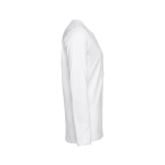 Unisex long-sleeved cotton shirt, 150 g/m2 white colour third view