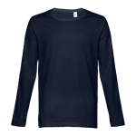 Unisex long-sleeved cotton shirt, 150 g/m2 navy-blue colour