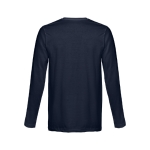 Unisex long-sleeved cotton shirt, 150 g/m2 navy-blue colour second view