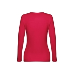 Women's long-sleeved cotton shirt, 150 g/m2 red colour second view