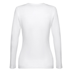 Women's long-sleeved cotton shirt, 150 g/m2 white colour