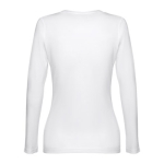 Women's long-sleeved cotton shirt, 150 g/m2 white colour