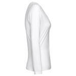 Women's long-sleeved cotton shirt, 150 g/m2 white colour