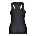 Women's sleeveless cotton shirt, 160 g/m2, THC Tirana black colour