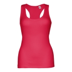 Women's sleeveless cotton shirt, 160 g/m2, THC Tirana red colour