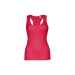 Women's sleeveless cotton shirt, 160 g/m2, THC Tirana red colour first view