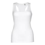 Women's sleeveless cotton shirt, 160 g/m2, THC Tirana white colour