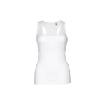 Women's sleeveless cotton shirt, 160 g/m2, THC Tirana white colour first view