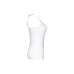 Women's sleeveless cotton shirt, 160 g/m2, THC Tirana white colour third view