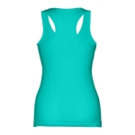 Women's sleeveless cotton shirt, 160 g/m2, THC Tirana turquoise colour