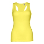 Women's sleeveless cotton shirt, 160 g/m2, THC Tirana light yellow colour