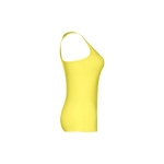 Women's sleeveless cotton shirt, 160 g/m2, THC Tirana light yellow colour third view