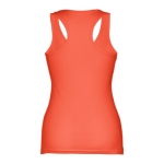 Women's sleeveless cotton shirt, 160 g/m2, THC Tirana coral colour