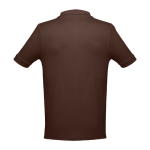 Men's cotton polo shirt in colours, 195 g/m2, THC Adam brown colour second view