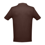 Men's cotton polo shirt in colours, 195 g/m2, THC Adam brown colour