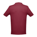 Men's cotton polo shirt in colours, 195 g/m2, THC Adam burgundy colour second view