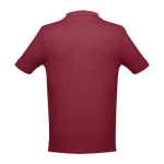 Men's cotton polo shirt in colours, 195 g/m2, THC Adam burgundy colour