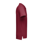 Men's cotton polo shirt in colours, 195 g/m2, THC Adam burgundy colour third view